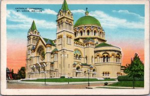 USA Catholic Cathedral St Louis Missouri Vintage  Postcard 09.70