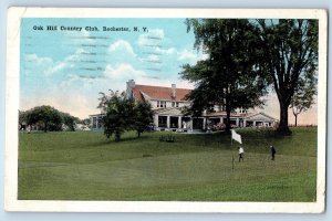 Rochester New York NY Postcard Oak Hill County Club Golfing Scene 1920 Antique