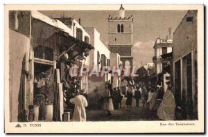 Old Postcard Tunisia Tunis Street of Dyers