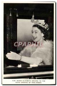 Modern Postcard HM Queen Elizabeth driving to the state opening of Parliament