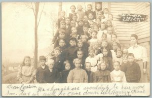 HAZELHURST PA 1906 SCHOOL GROUP ANTIQUE REAL PHOTO POSTCARD RPPC