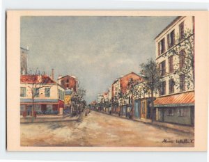 Postcard Street in the Suburbs Painting by Maurice Utrillo