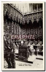Old Postcard Auch The basilica choir stalls (1529)