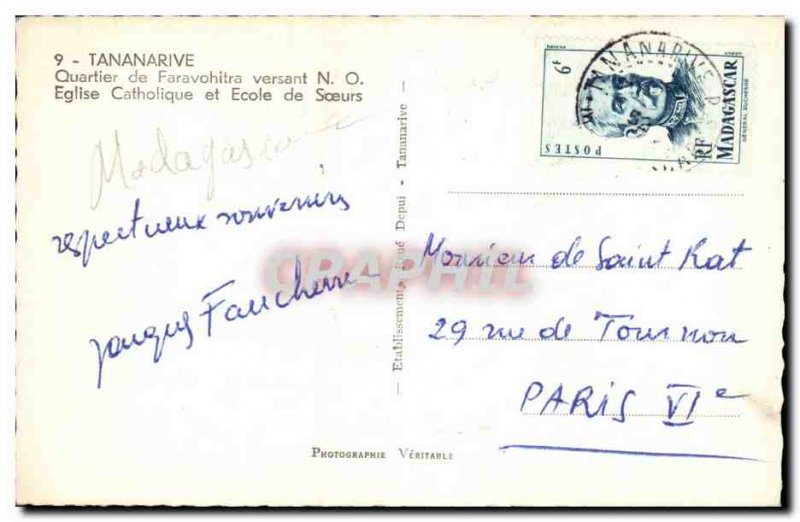 Postcard Modern Madagascar Antananarivo Malagasy side Faravohitra Quarter NO ...