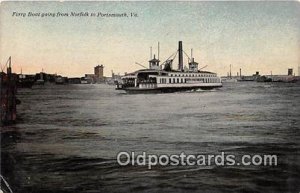 Ferry Boat Norfolk, Portsmouth, VA USA Ship Unused 