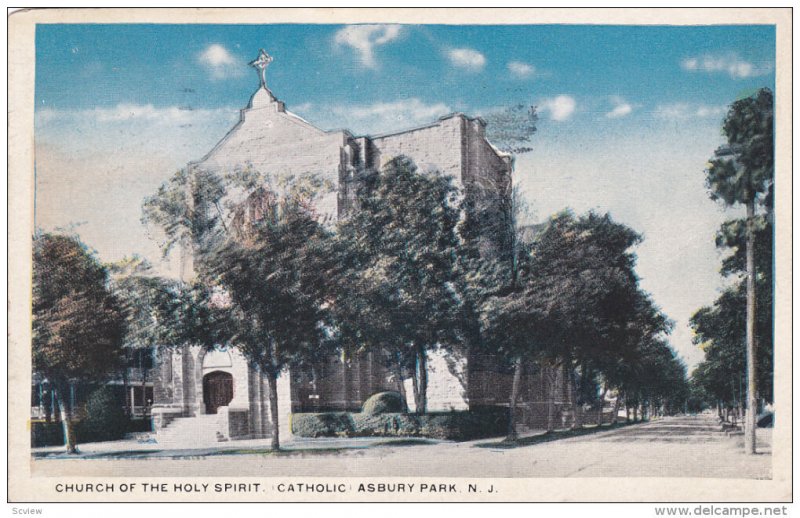 ASBURY PARK, New Jersey, PU-1920; Church Of The Holy Spirit, Catholic