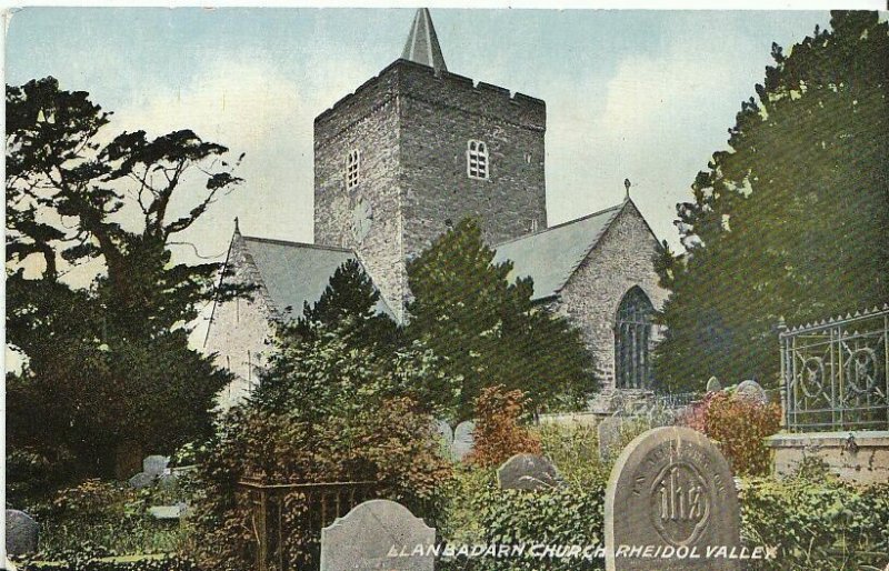 Wales Postcard - Llanbadarn Church - Rheidol Valley, Cardiganshire   H618