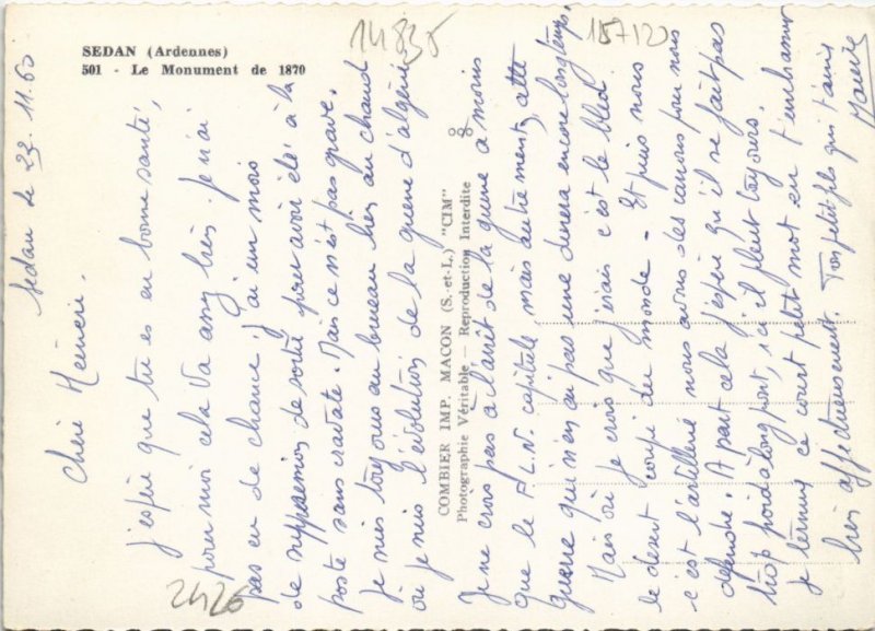 CPM Sedan Le Monument (15712)