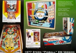 Pinball Machine Art Collage Ready To Frame Artwork Retro Electro Mechanical Game 
