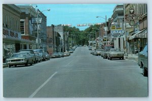 c1950's Platteville Wisconsin Home Of Wisconsin State University Cars Postcard