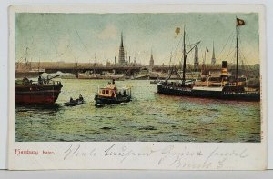 Germany Hamburg hafen 1901 to Berlin Postcard J12