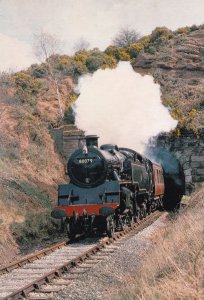British Railway Class 4 2-6-4 No 80079 Train Bewdley Tunnel Postcard