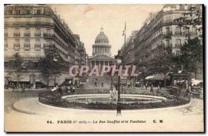 Paris - 5 - Street Souffot and Pantheon- Old Postcard
