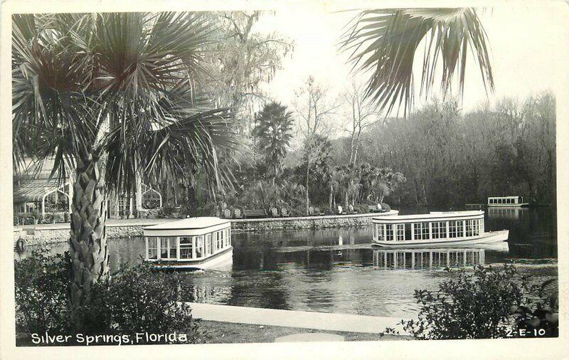 Amusement Silver Springs Florida 1940s RPPC Photo Postcard Cline 446 