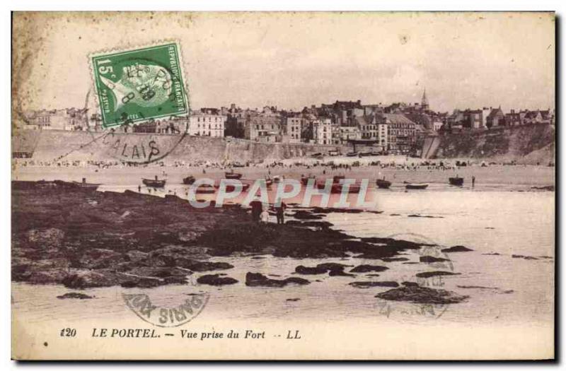Old Postcard Le Portel Vue Prize Du Fort