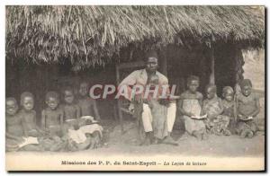 Postcard Old Negro Male Black PP Missions of the Holy Spirit Reading lacon