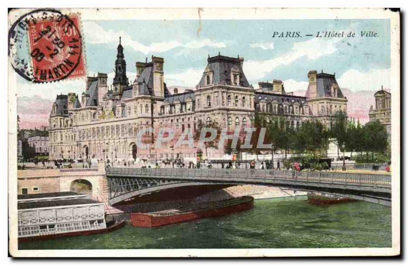 Paris Postcard Old City Hall