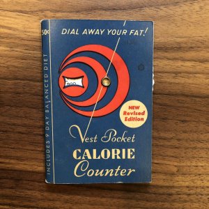 VINTAGE - Vest Pocket Calorie Counter Dial Away Your Fat - rare - 1940s 