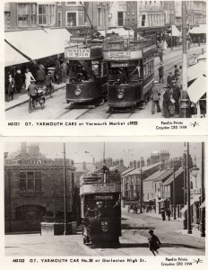 Bus Cars At Great Yarmouth Market Nestles Milk Advertising 2x Postcard s