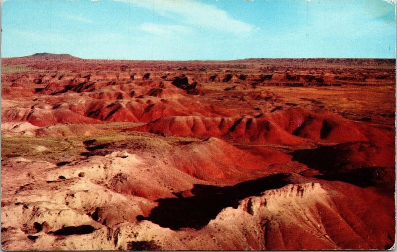 Painted Desert US Highway 66 Arizona Southwest Desert Aerial Chrome Postcard 