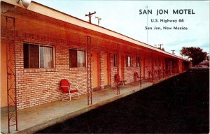 San Jon, NM New Mexico  SAN JON MOTEL~Hoyt Fellers  ROUTE 66  Roadside  Postcard