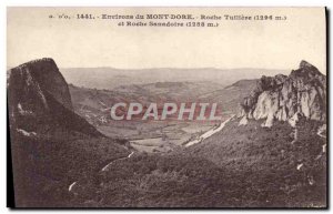 Postcard Old Surroundings Du Mont Dore Roche Tuiliere and rock Sanadoire