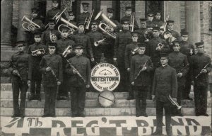 Watertown SD South Dakota Fourth Infantry Music Band 1907 Postcard