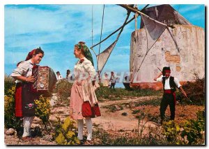 Postcard Modern Ribatejo Moinha Windmill and Folklore