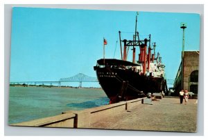 Vintage 1960's Postcard Steamer out of The Gulf of Mexico Docks New Orleans LA