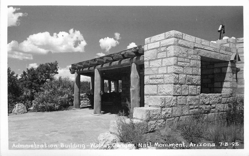 Administration Building Arizona Monument Flagstaff Arizona RPPC Postcard 4897