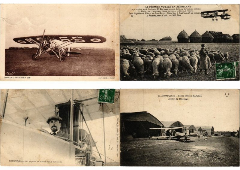 AIRCRAFT, AVIATION 48 Vintage Postcards Mostly Pre-1940 (L2759)