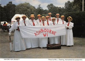 US4863 Anyone for Cricket? Ashbourne WI People Postcard