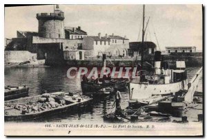 Old Postcard Saint Jean de Luz (B P) Fort Socoa Batreaux