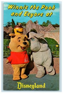 c1960s Winnie The Pooh and Eeyore at Disneyland Anaheim California CA Postcard