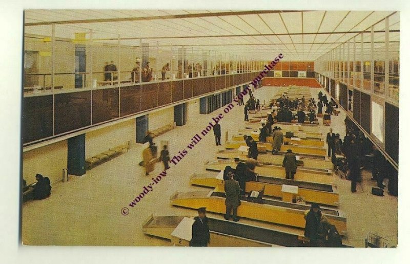 ac387 - New York International Airport  Customs - postcard