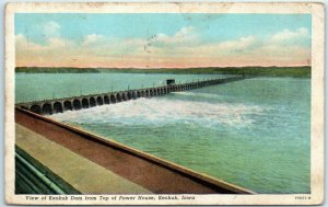 M-30494 View of Keokuk Dam from Top of Power House Keokuk Iowa