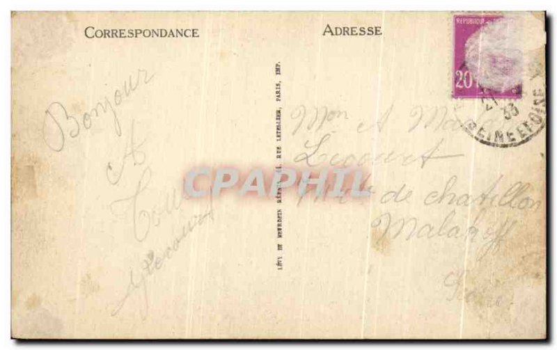 Old Postcard Rambouillet Chateau Facade North Tower Francois 1er