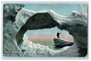 C. 1910 Sheboygan Wis Ice Scene On Lake Michigan. Postcard F144E