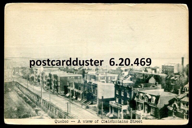 h42 - QUEBEC CITY Postcard 1910s Clairfontaine Street