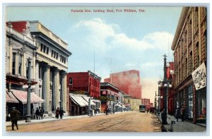 c1910 Drugstore Victoria Avenue Fort William Ontario Canada Antique Postcard