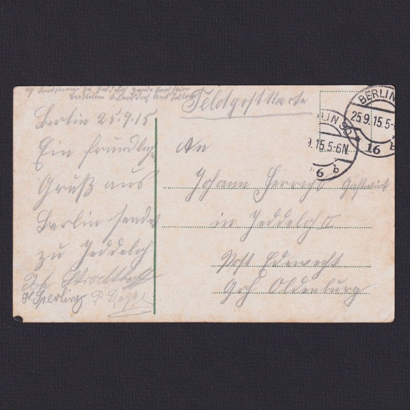 GERMANY 1915, Postcard, Berlin, The Old Palace, Feldpost, Used