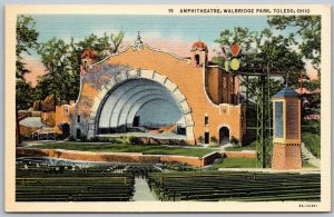 Toledo Ohio 1940 Postcard Amphitheatre Walbridge Park