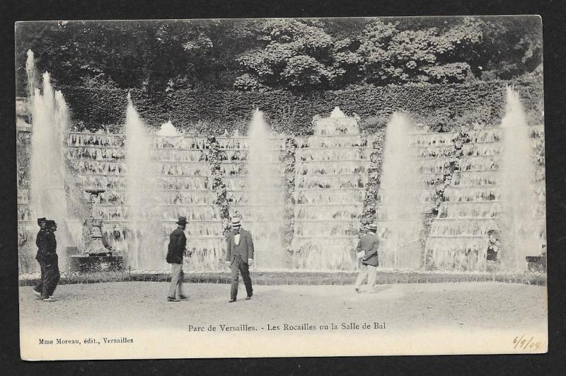 Men Walking Fountains Park Versailles France Unused c1904