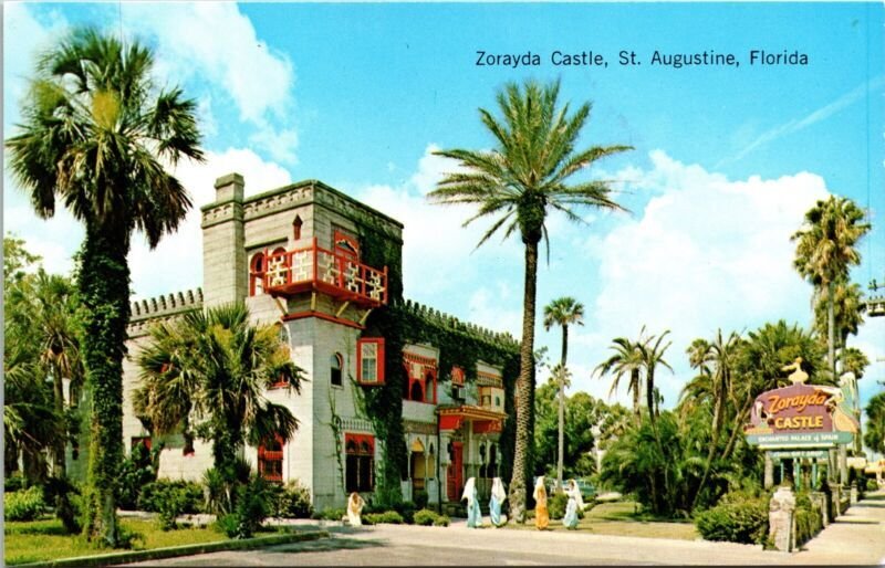 Zorayda Castle St Augustine Florida FL Old Spanish Castle Postcard UNP VTG