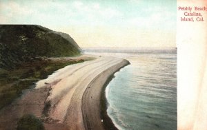 Vintage Postcard Pebbly Beach Attraction Catalina Island California CA M. Reider