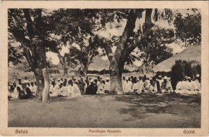 PC GUINEA, BAFARÁ, MANDINGAS REZANDO, Vintage Postcard (b44204)