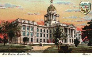 Vintage Postcard State Capitol Building Historical Landmark Lincoln Nebraska NB