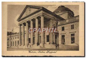 Old Postcard Wiesbaden Kurhaus Hauptportal