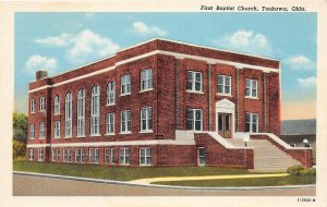 G62/ Tonkawa Oklahoma Postcard c40s First Baptist Church 3