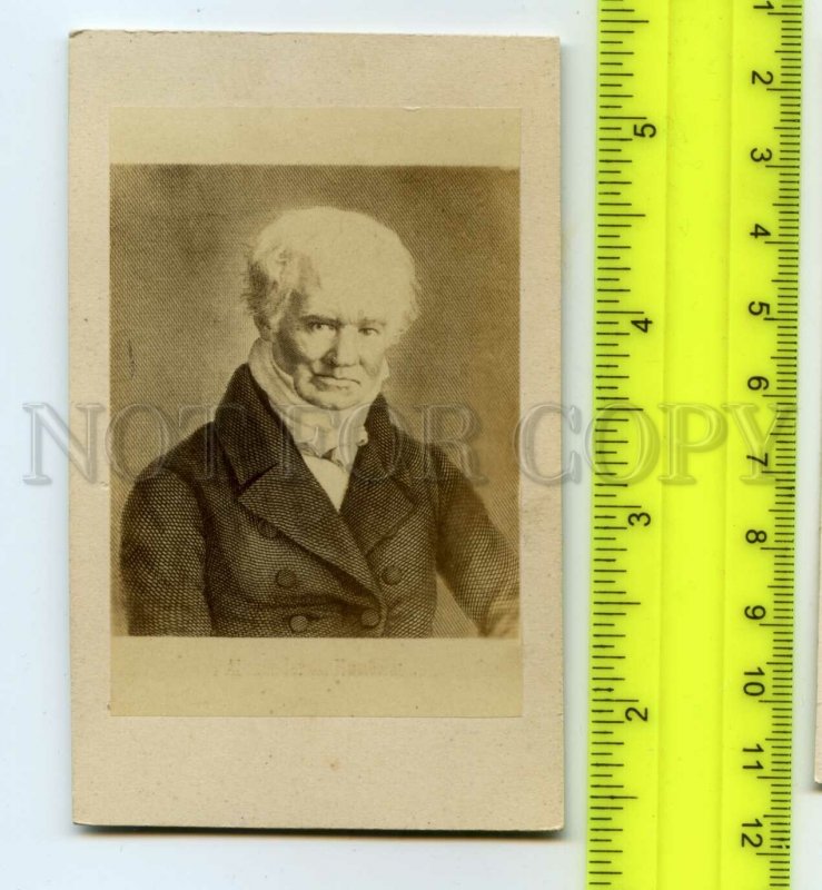 484943 Alexander von HUMBOLDT German explorer Vintage CABINET CDV 